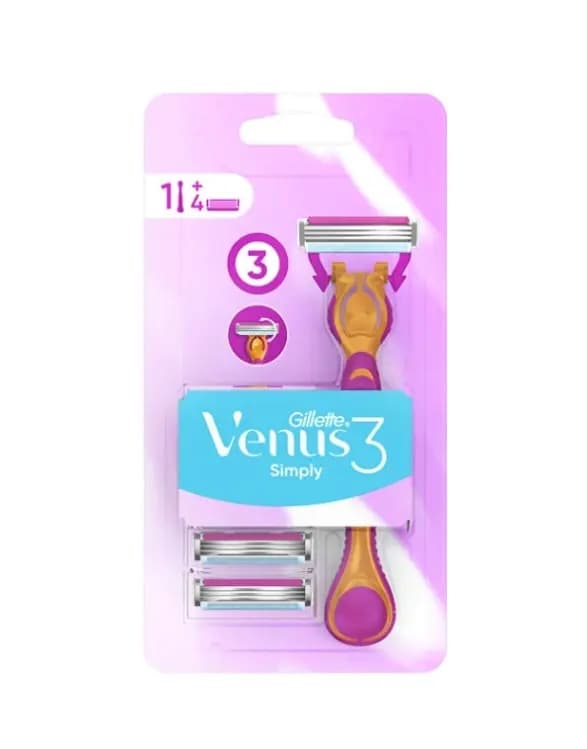 خودتراش ژیلت ونوس مدل SIMPLY با 4 یدک — تصویر ۲