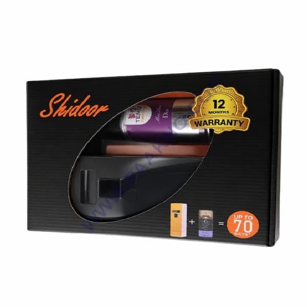 دستگاه خوشبو کننده هوا شیدور shidoor تمام مشکی مدل LCD دار همراه با اسپری یدکی