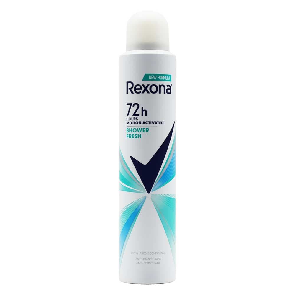 اسپری بدن ضد تعریق زنانه رکسونا REXONA اصل آرژانتین مدل Shower Fresh حجم 200 میلی لیتر — تصویر ۳