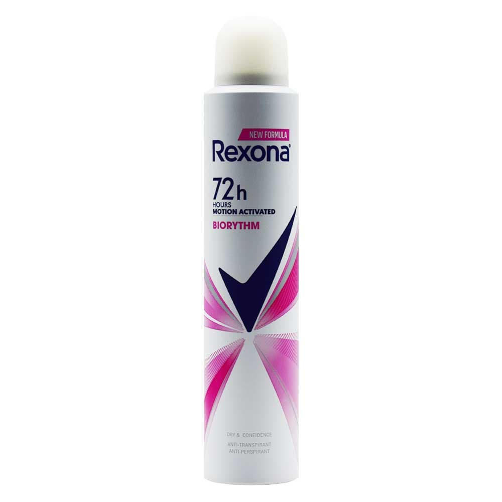 اسپری بدن ضد تعریق زنانه رکسونا REXONA اصل آرژانتین مدل Biorythm حجم 200 میلی لیتر