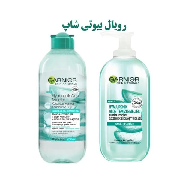 پک ژل شستشو و میسلار واتر آبرسان صورت مدل HYALURONIC ALOE