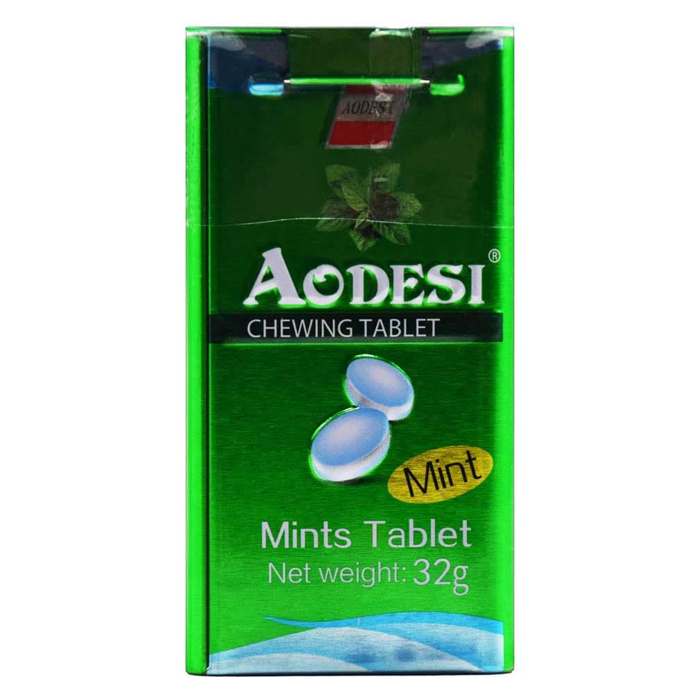 قرص نعنا آئودسی AODESI اصل قوطی فلزی 32 گرمی