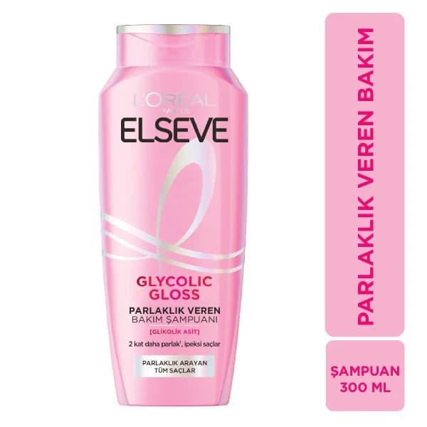 شامپو براق کننده و صاف کننده مو لورال GLYCOLIC GLOSSحجم 300 میل