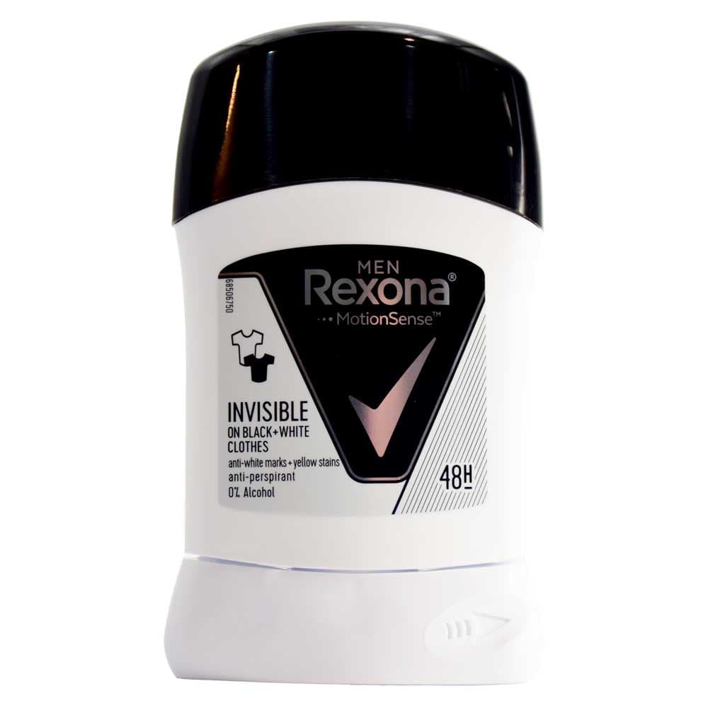 استیک ضد تعریق (مام صابونی) مردانه رکسونا REXONA اصلی مدل Invisible Black and White