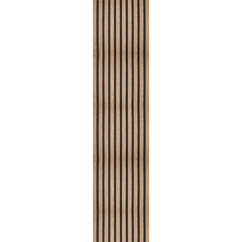 دیوارپوش ترمووال پشت فوم دار MDF عسلی تیره 280×50 سانتی‌متر