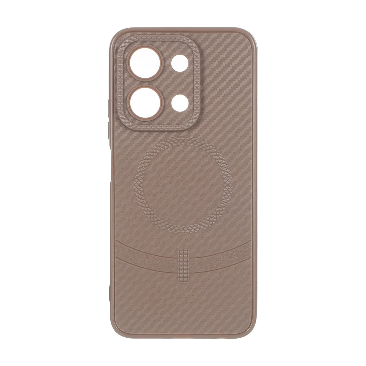 قاب هاشور لنز برجسته طرح مگ سیف سوزنی Xiaomi Redmi 15C / Poco C85 – نسکافه ای