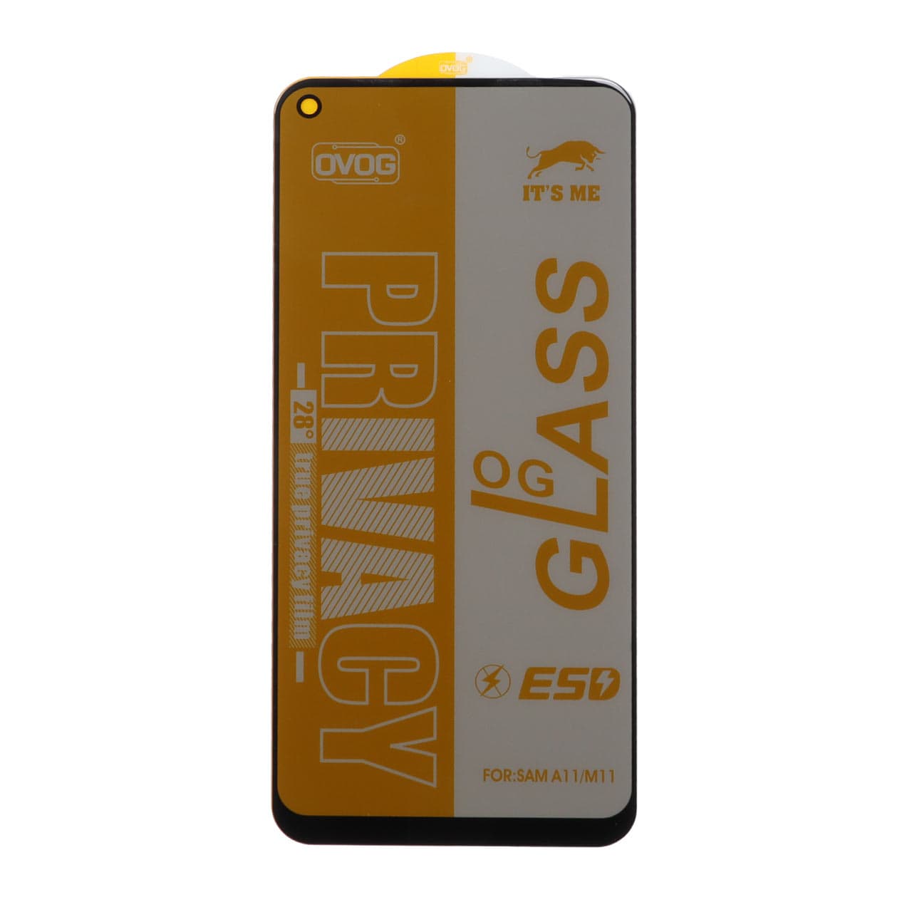 محافظ صفحه نمایش شیشه ای درجه یک Full Cover Privacy OG – ESD OVOG مدل Samsung Galaxy A11 / M11 / Redmi Note 9 / Note 9t / Mi 11 lite / Realme 7 / Realme 9