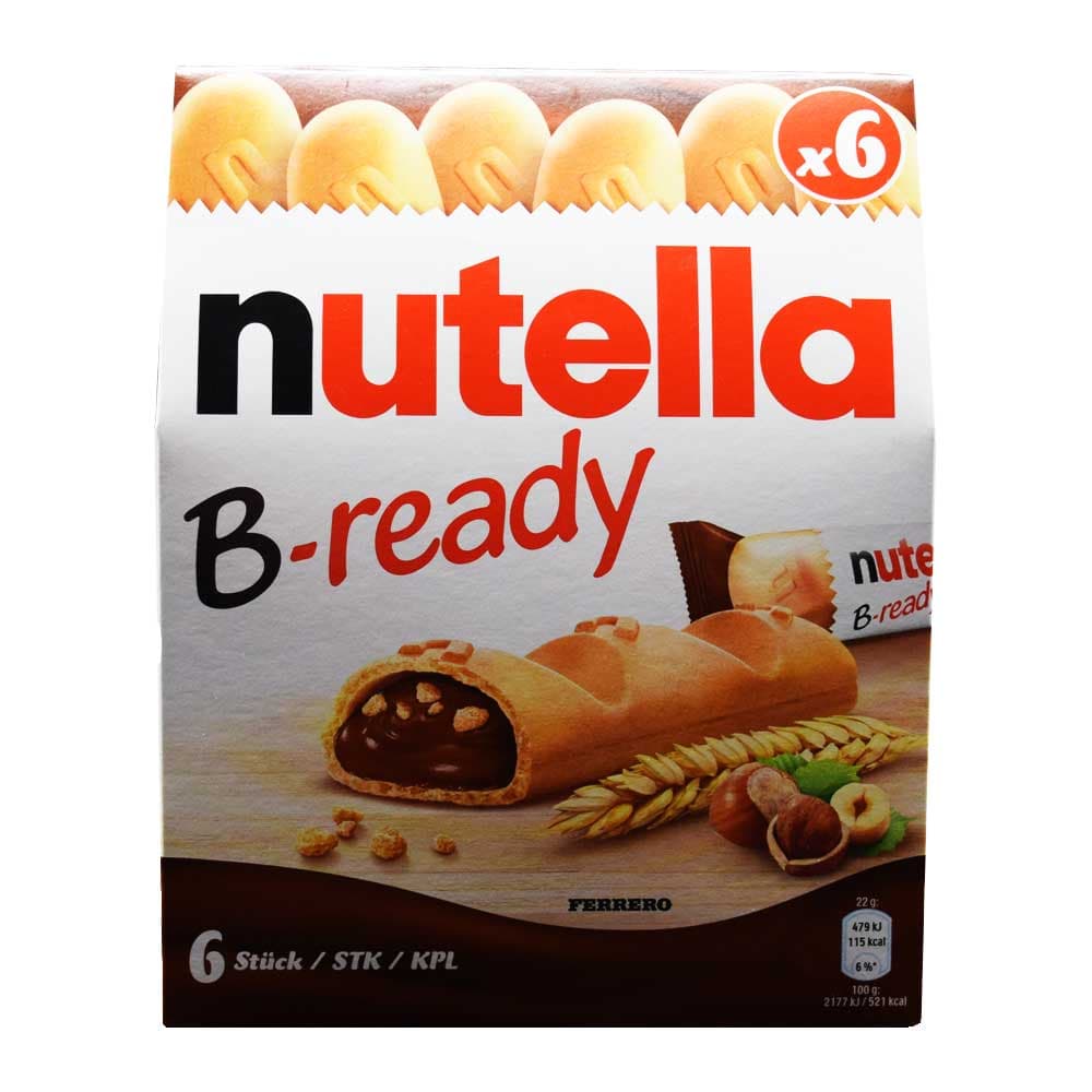ویفر وافل نوتلا NUTELLA بی ردی اصل ایتالیا بسته 6 عددی — تصویر ۴