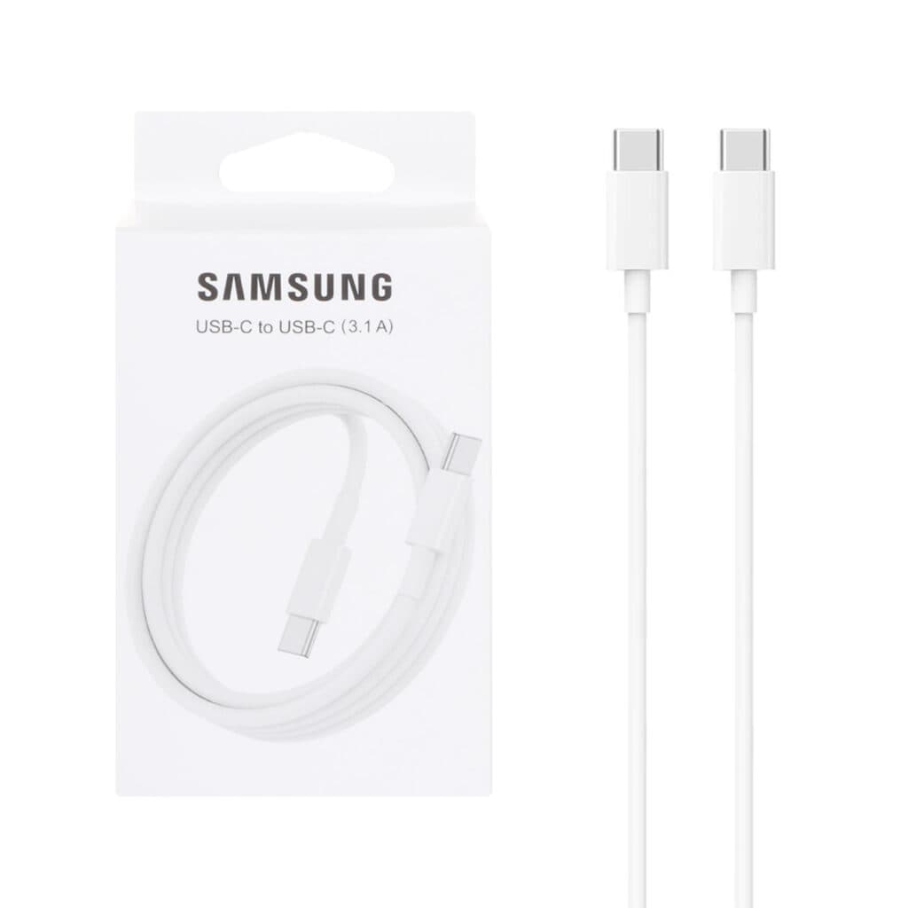 کابل شارژ Samsung Type-C to Type-C 3.1A – سفید (پک دار) – SMO — تصویر ۴