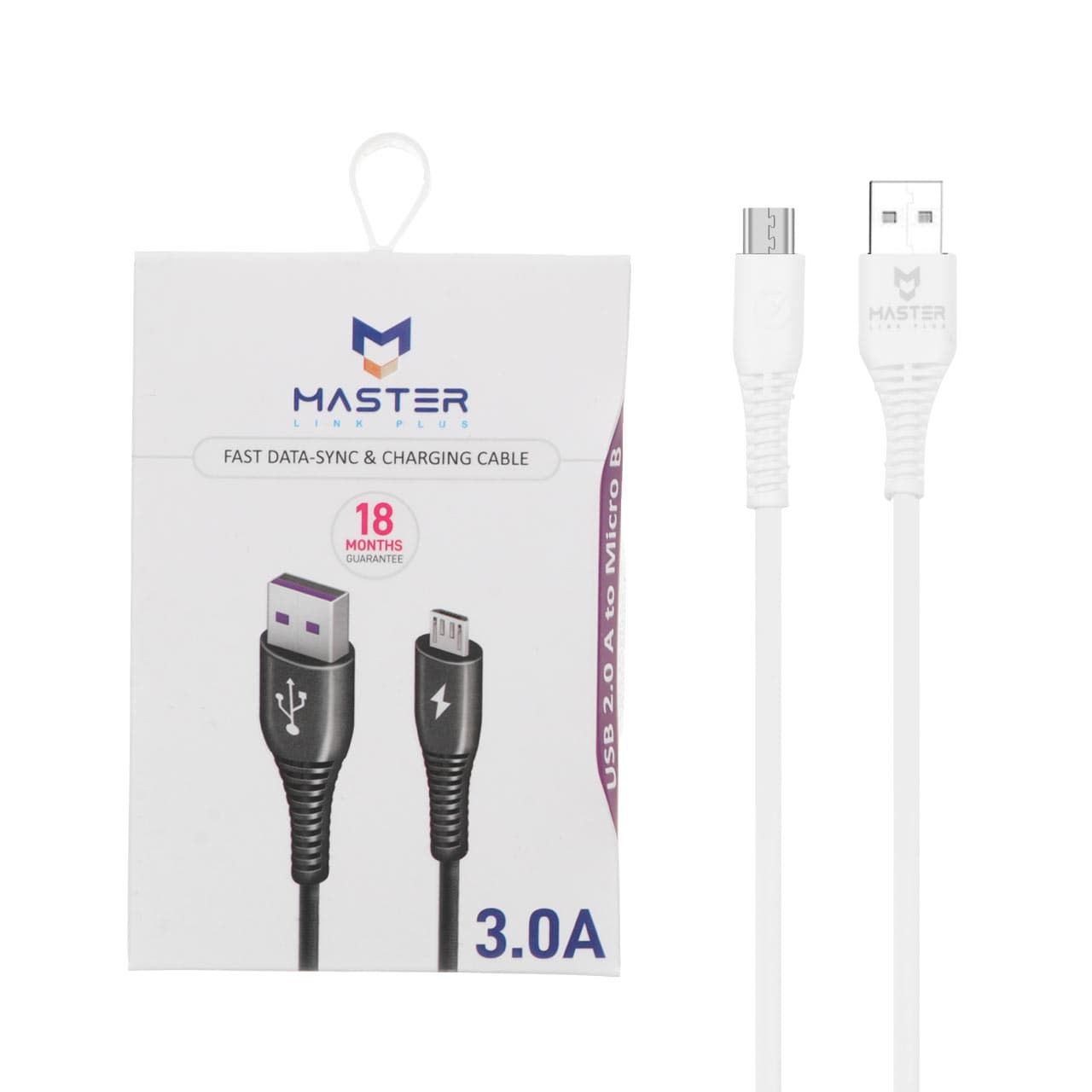 کابل شارژ فست اندروید MASTER مدل ETM 005 – سفید