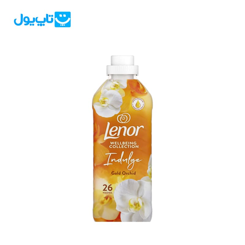 نرم کننده لباس لنور Lenor با رایحه ارکیده طلایی حجم 858 میلی لیتر
