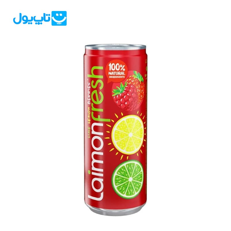 نوشیدنی لایمون فرش Laimon Fresh مدل لیمو و توت فرنگی حجم 330 میلی لیتر