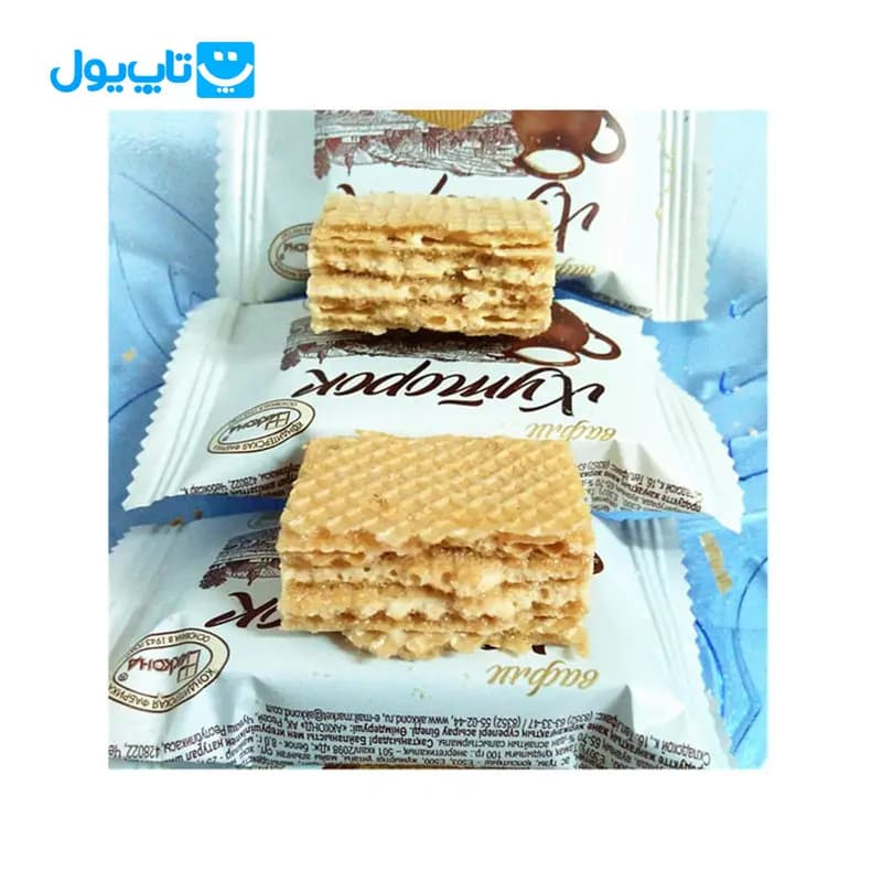 ویفر روسی آکوند Akkond مدل زیموپوک با کرم شیری — تصویر ۳