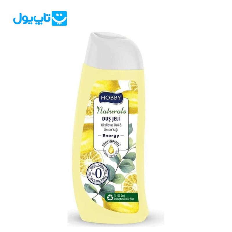 شامپو بدن هوبی Hobby مدل Naturals حاوی عصاره اکالیپتوس و روغن لیمو حجم 500 میلی لیتر