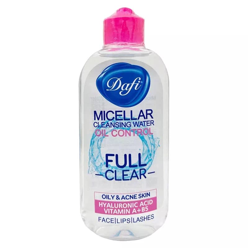 میسلار واتر کنترل کننده چربی دافی مدل FULL CLEAR مناسب پوست چرب و آکنه دار حجم 200 میل