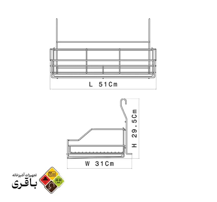 آبچکان آویز با سینی استیل – کاملیا — تصویر ۳