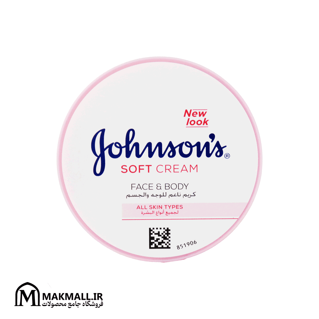 کرم مرطوبکننده صورت و بدن جانسون 24 ساعته | Johnson’s Soft Cream Face & Body 24h 200ml