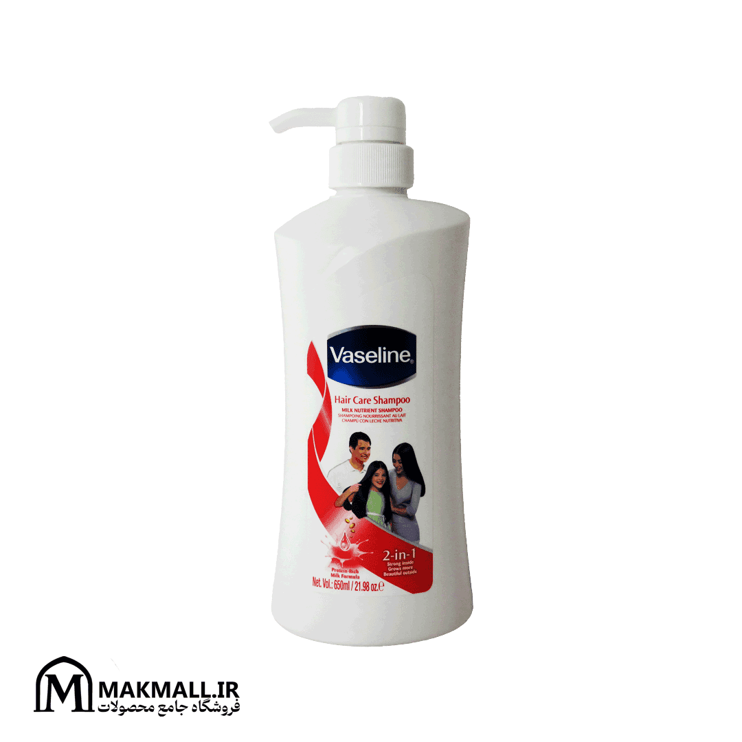 شامپو وازلین شیر و پروتئین مدل 2 در 1 650 میل | Vaseline Hair Care Milk Protein 2-in-1 Shampoo 650ml — تصویر ۲