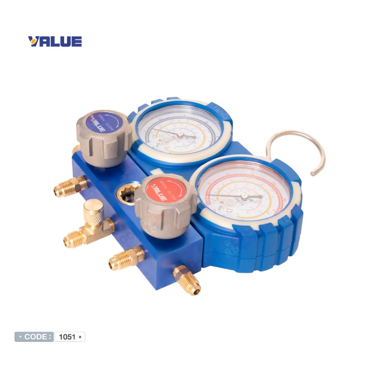 گیج منیفولد کولر گازی دوقلو والوو مدل VMG-2-R22-B گاز R22 — تصویر ۶