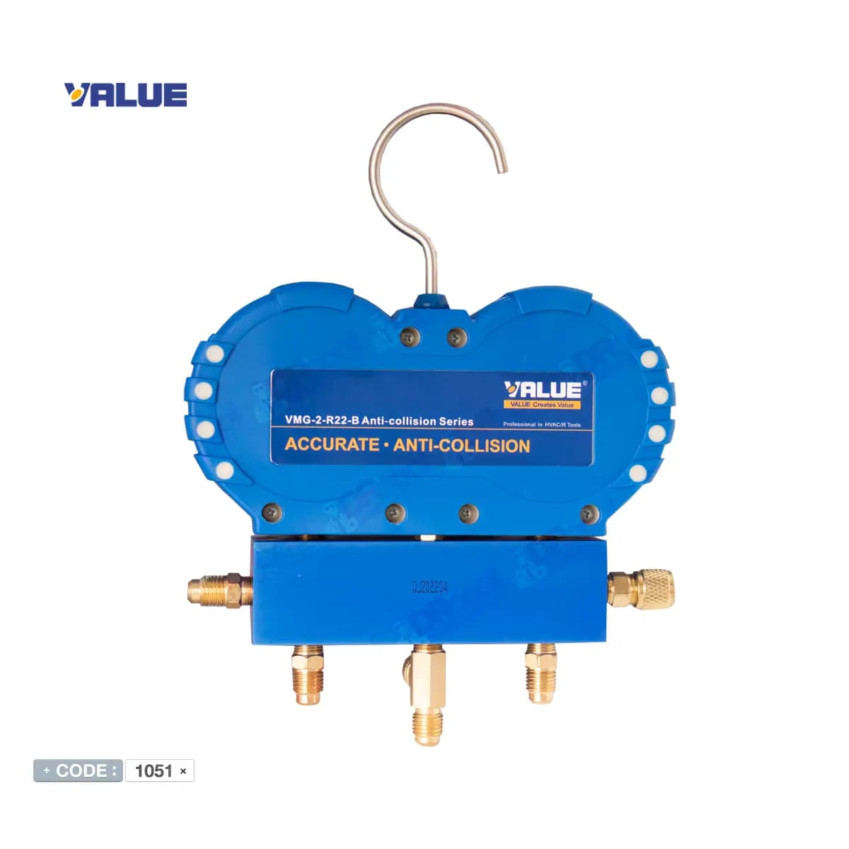 گیج منیفولد کولر گازی دوقلو والوو مدل VMG-2-R22-B گاز R22 — تصویر ۵