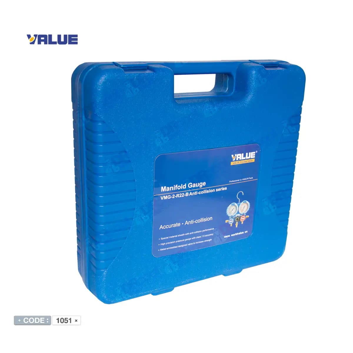 گیج منیفولد کولر گازی دوقلو والوو مدل VMG-2-R22-B گاز R22 — تصویر ۸