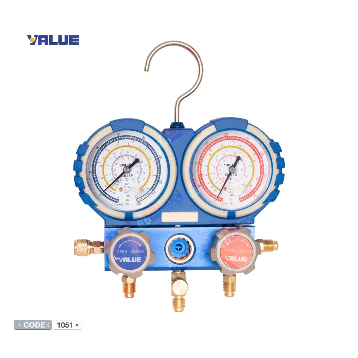 گیج منیفولد کولر گازی دوقلو والوو مدل VMG-2-R22-B گاز R22