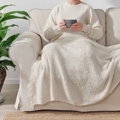 شال مبل ایکیا SANDBRODD استخوانی سایز 130×170 — تصویر ۷