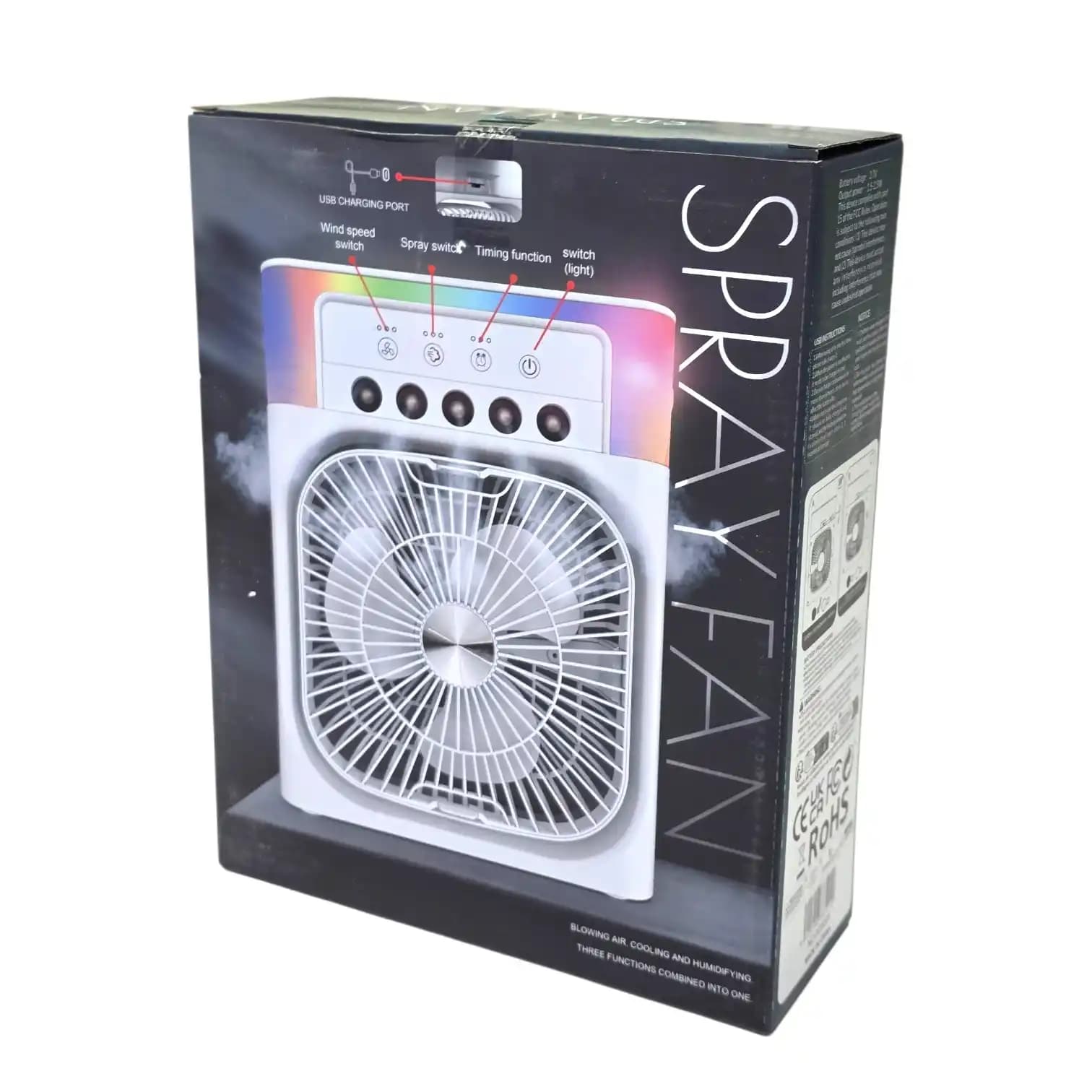 پنکه مه پاش شارژی مدل DD-5005 Spray Fan — تصویر ۲