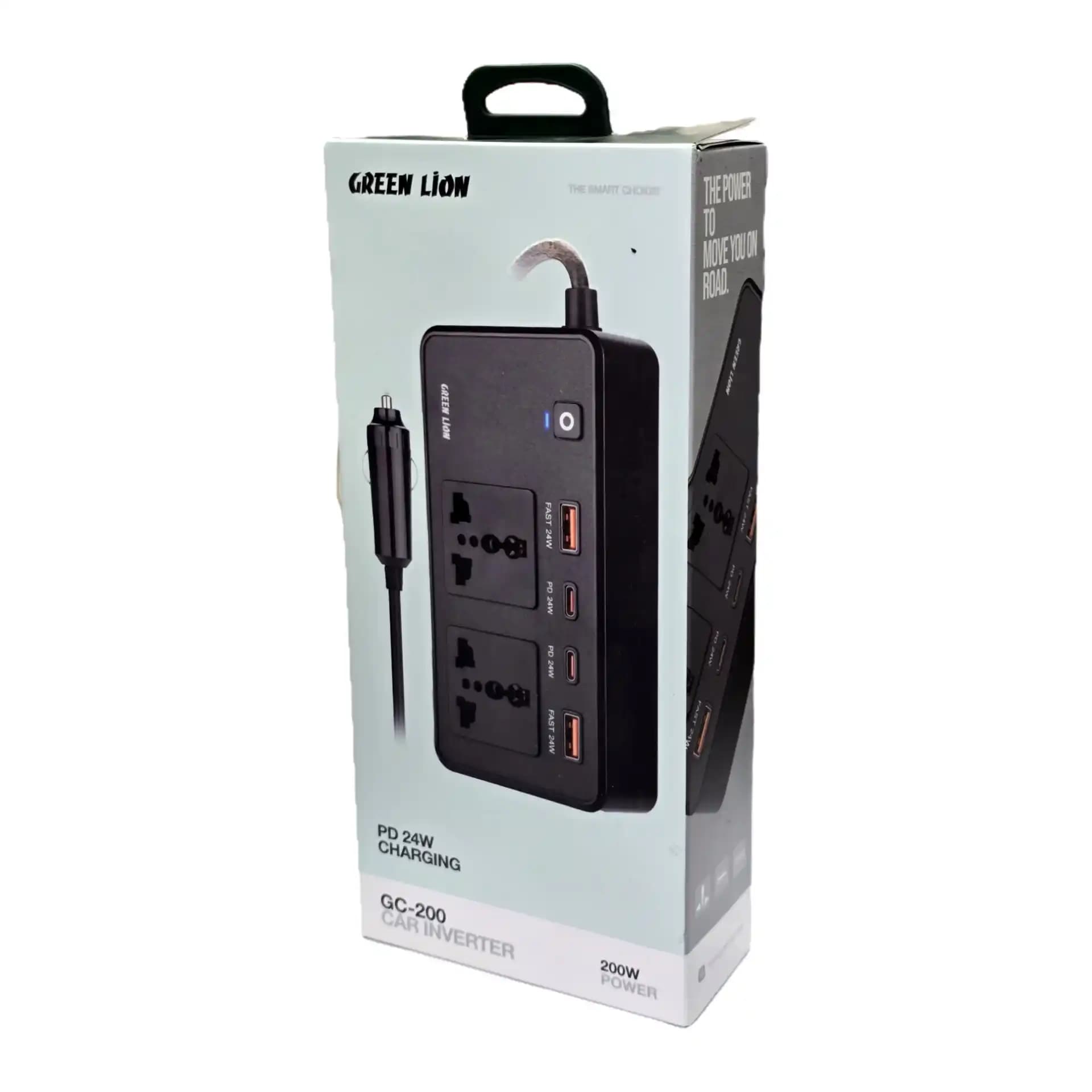 اینورتر فندکی خودرو ۲۰۰ وات گرین لاین مدل GC-200 — تصویر ۶