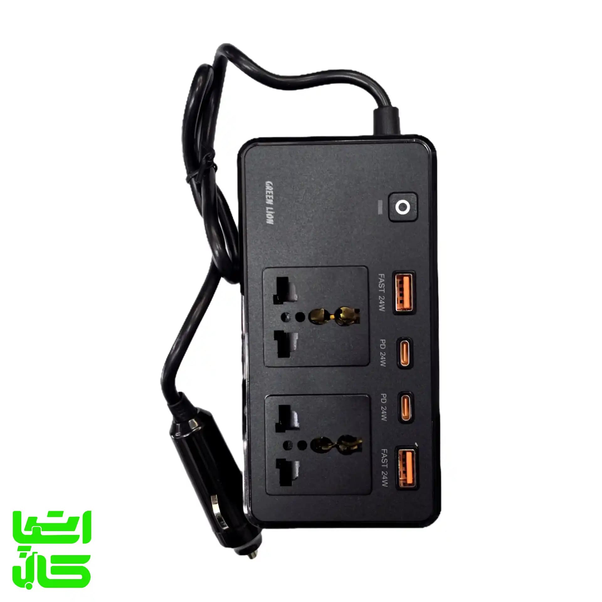 اینورتر فندکی خودرو ۲۰۰ وات گرین لاین مدل GC-200 — تصویر ۷