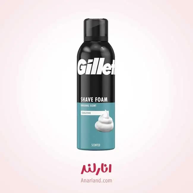 فوم اصلاح ژیلت مدل Sensitive حجم ۲۰۰ میلی لیتر — تصویر ۲