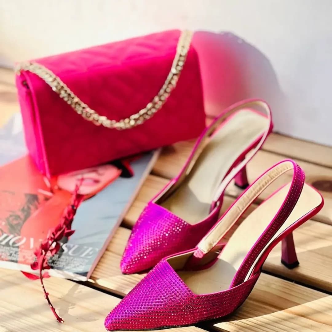 کفش مجلسی زارا ۶ سانت نگینی سایز ۴۱ — تصویر ۲