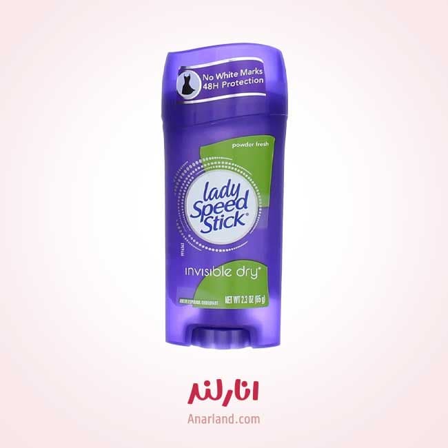استیک ضد تعریق زنانه لیدی اسپید مدل INVISIBLE DRY POWDER FRESH حجم 65 میلی لیتر
