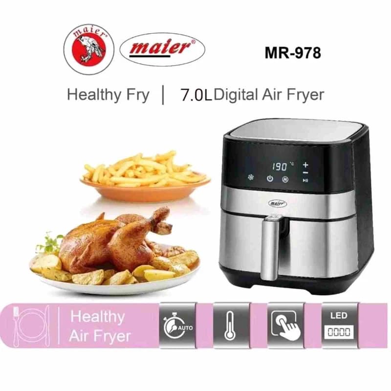 سرخ کن بدون روغن مایر مدل MR-978 ظرفیت ۵.۵ لیتری — تصویر ۳