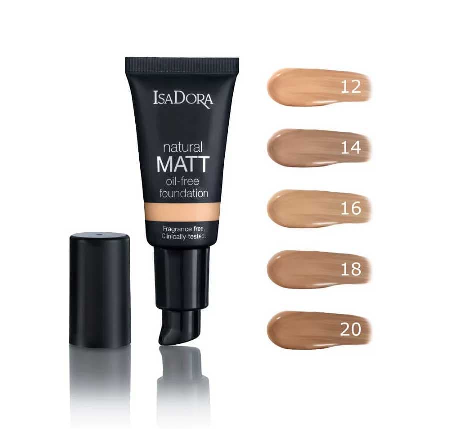 کرم پودر ایزادورا مدل Natural Matt oil free شماره 18-Matt Almond — تصویر ۳