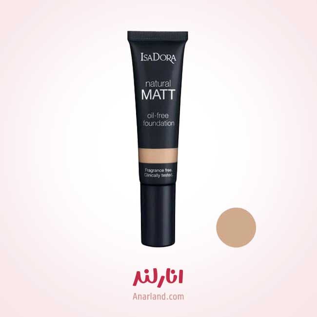 کرم پودر ایزادورا مدل Natural Matt oil free شماره 14-Matt Beige