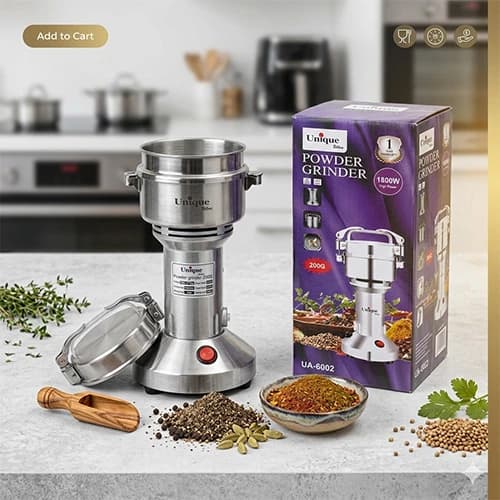 آسیاب صنعتی یونیک مدل UA6002 ظرفیت ۲۰۰ گرم قدرت ۱۸۰۰ وات