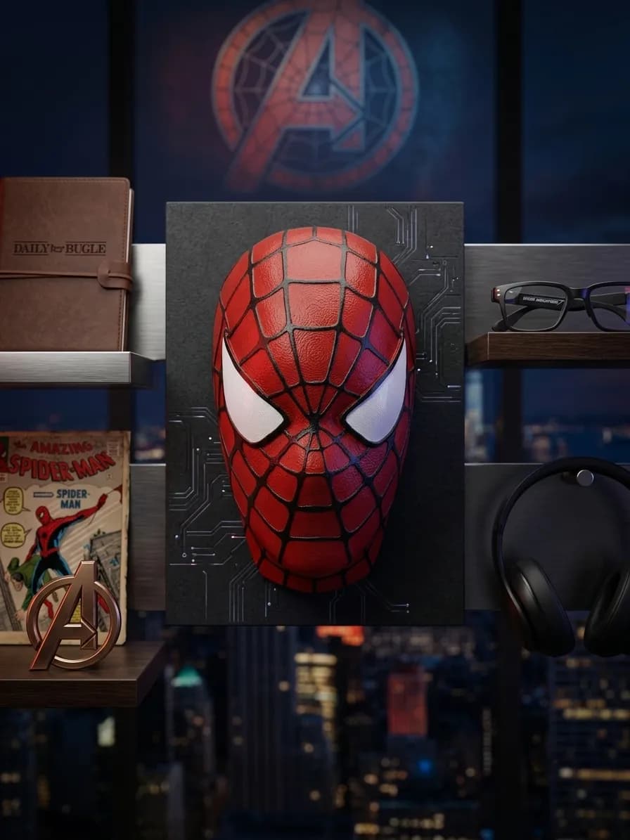 دیوارکوب مجسمه اسپایدرمن Spider-Man
