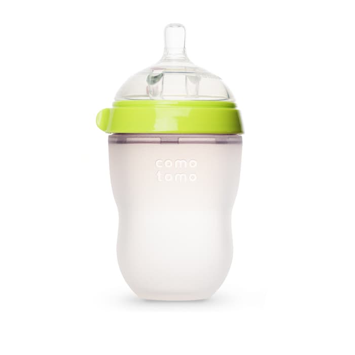 شیشه شیر تمام سیلیکونی 250میل سبز کوموتومو comotomo