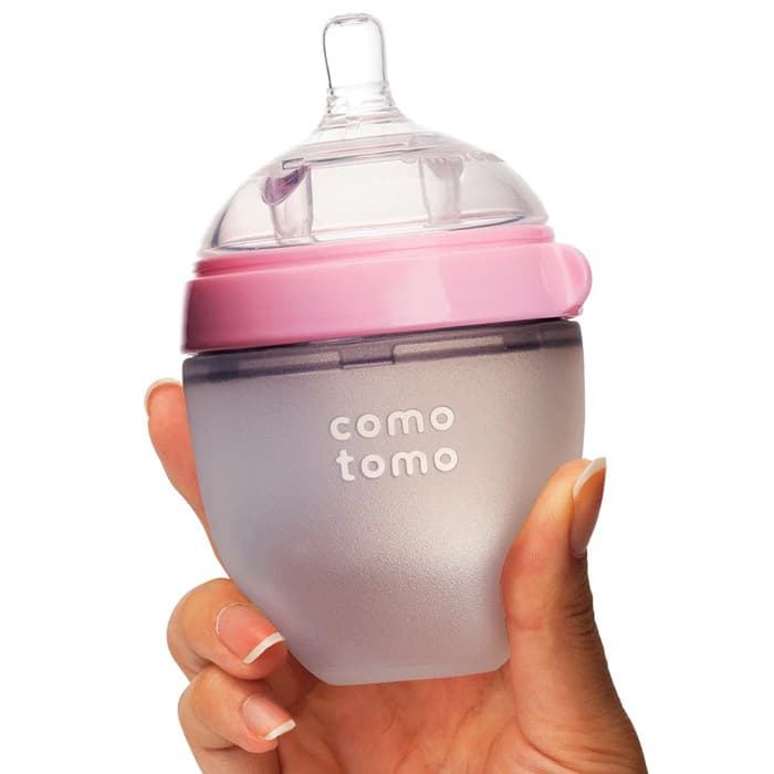 شیشه شیر تمام سیلیکونی 150میل صورتی کوموتومو comotomo — تصویر ۱۰