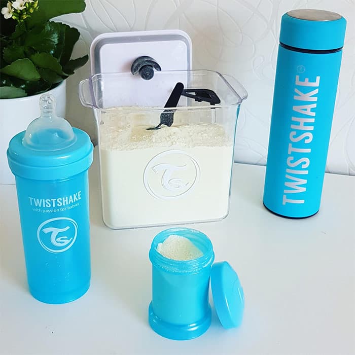 شیشه شیر طلقی 260 میل تویست شیک آبی (صدفی) TWISTSHAKE — تصویر ۵