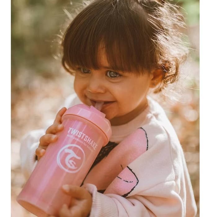 لیوان نی دار 360 میل تویست شیک صورتی (صدفی) TWISTSHAKE — تصویر ۵