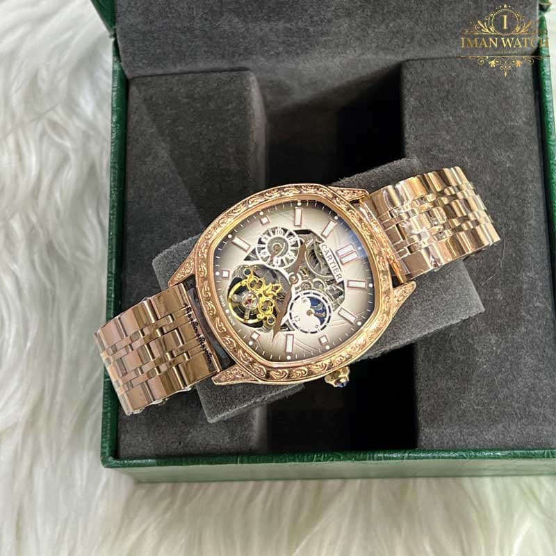 ساعت مچی کارتیر مردانه اتوماتیک رزگلد Cartier Automatic CRA97 — تصویر ۱۰
