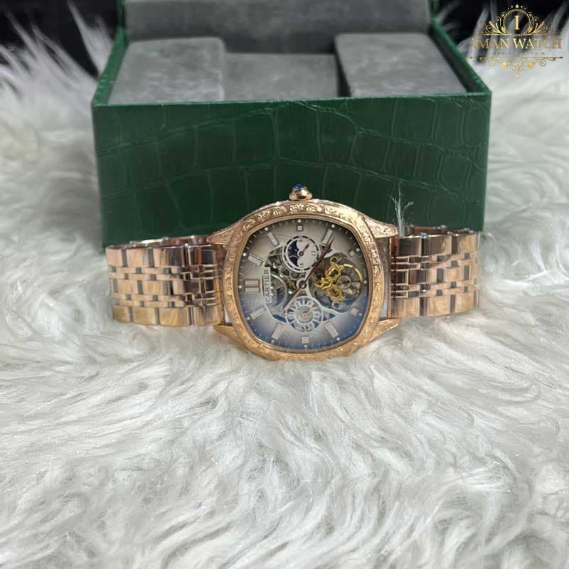 ساعت مچی کارتیر مردانه اتوماتیک رزگلد Cartier Automatic CRA97 — تصویر ۱۱