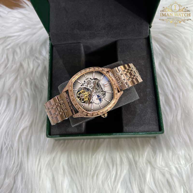 ساعت مچی کارتیر مردانه اتوماتیک رزگلد Cartier Automatic CRA97 — تصویر ۴