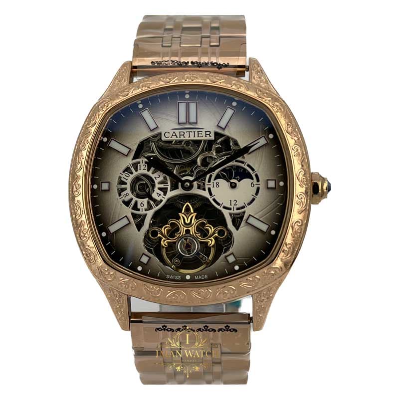 ساعت مچی کارتیر مردانه اتوماتیک رزگلد Cartier Automatic CRA97 — تصویر ۲