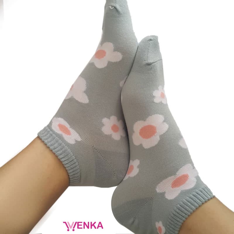 جوراب مچی گلدار کد 03711