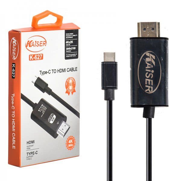 کابل MHL تایپ سی (Type-C To HDMI) کایزر (KAISER) طول 2 متر مدل K-627 — تصویر ۶
