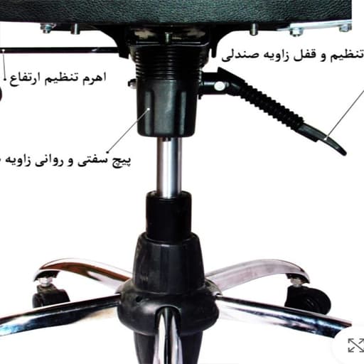 صندلی گیمینگ نارنجی میزیمو مدل 02 — تصویر ۴