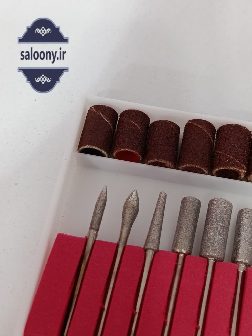 پک ست سرسوهان شنی 6 تایی همراه با سمباده کاشت ناخن — تصویر ۹